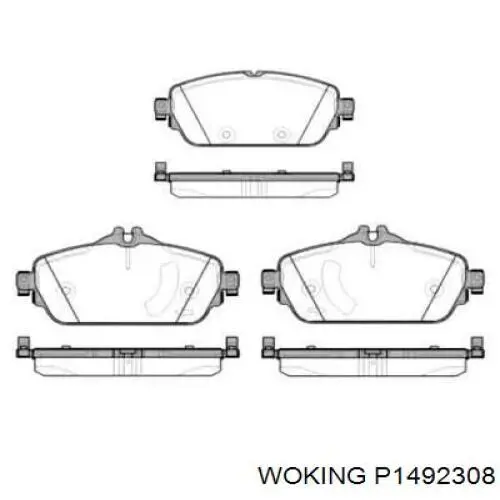 Передние тормозные колодки P1492308 Woking