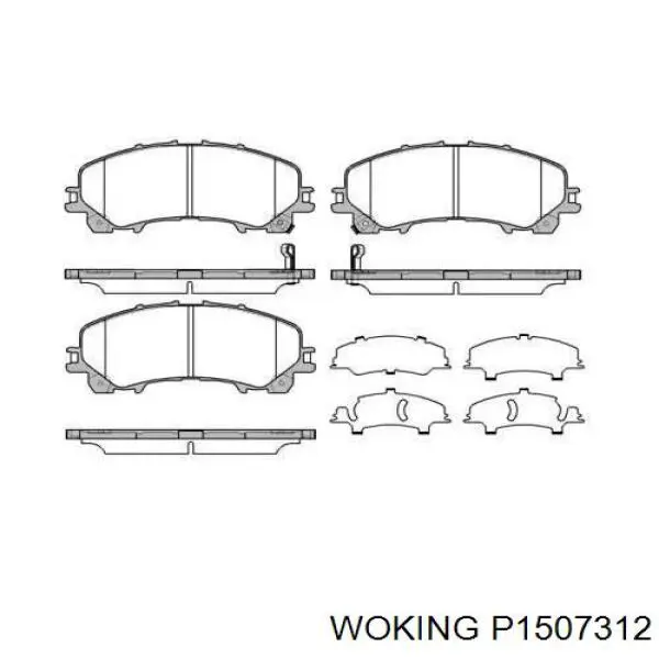 Передние тормозные колодки P1507312 Woking