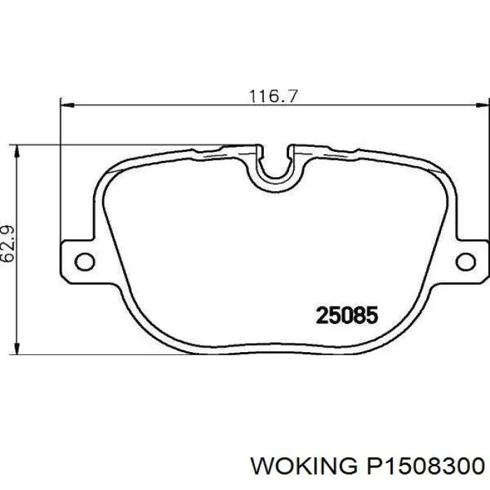 Задние тормозные колодки P1508300 Woking
