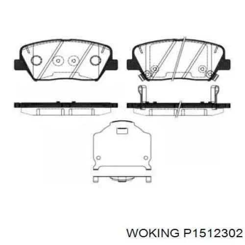 Передние тормозные колодки P1512302 Woking