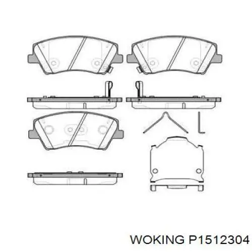 Передние тормозные колодки P1512304 Woking