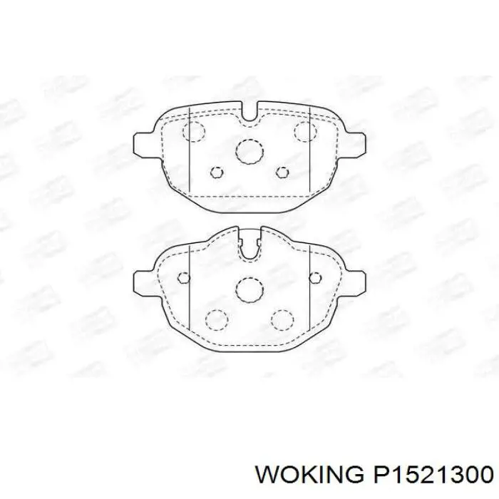 Задние тормозные колодки P1521300 Woking