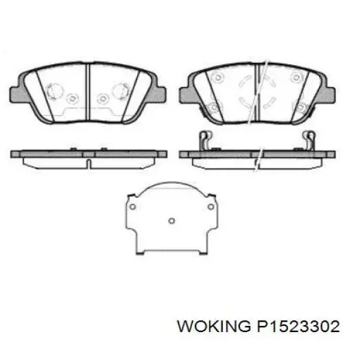 Передние тормозные колодки P1523302 Woking