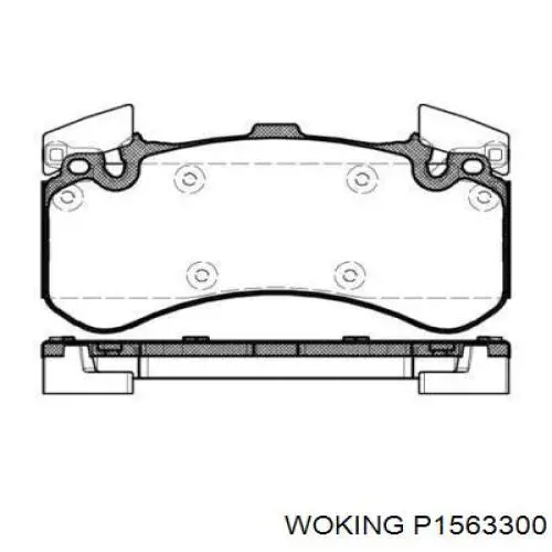 Передние тормозные колодки P1563300 Woking