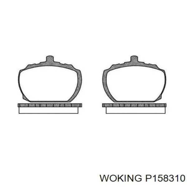 Передние тормозные колодки P158310 Woking