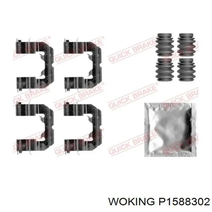 Купить P1588302 Woking Колодки тормозные