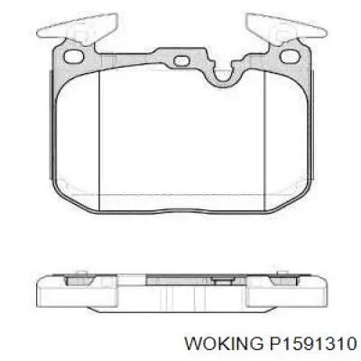 Передние тормозные колодки P1591310 Woking