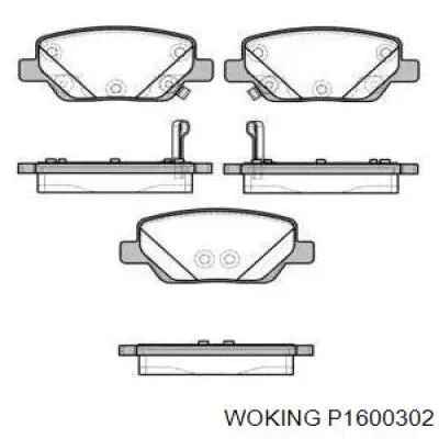 P16003.02 Woking sapatas do freio traseiras de disco