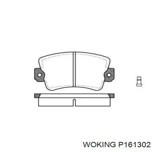 Передние тормозные колодки P161302 Woking