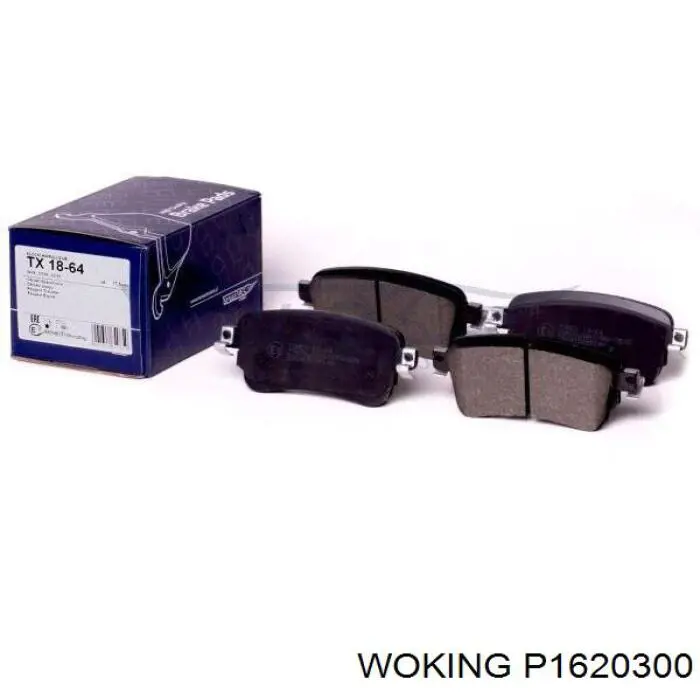 Купить P1620300 Woking Колодки тормозные задние, дисковые