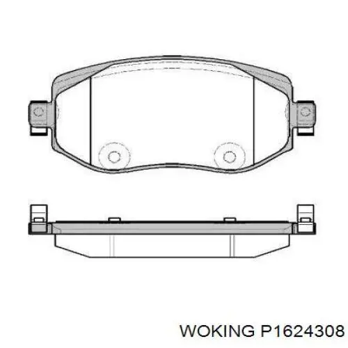 Передние тормозные колодки P1624308 Woking