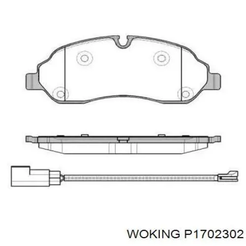 Передние тормозные колодки P1702302 Woking