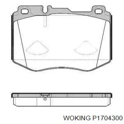 P17043.00 Woking колодки тормозные передние дисковые