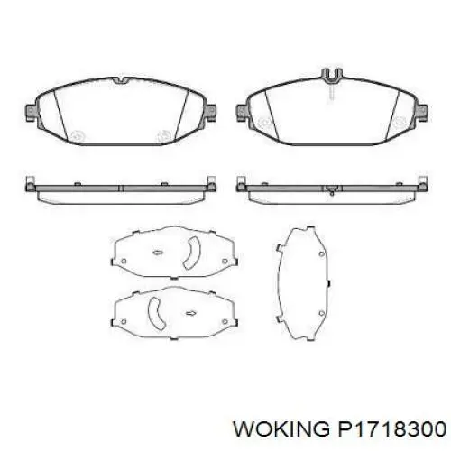 Передние тормозные колодки P1718300 Woking