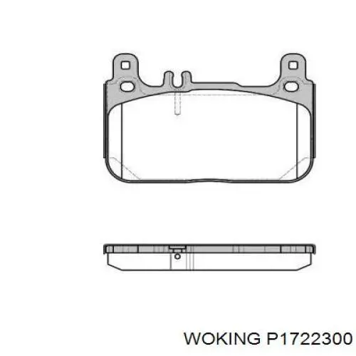 Задние тормозные колодки P1722300 Woking