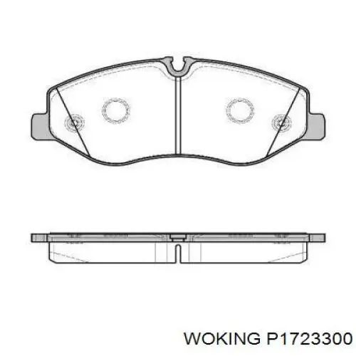 Передние тормозные колодки P1723300 Woking