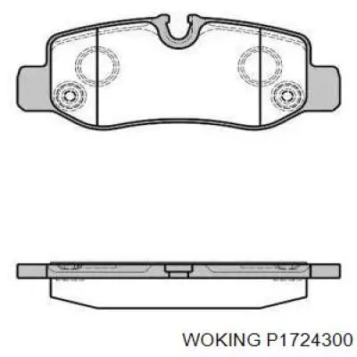 Задние тормозные колодки P1724300 Woking