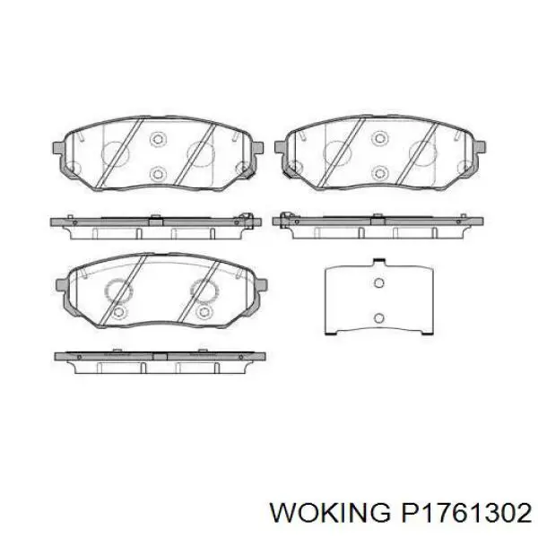 Передние тормозные колодки P1761302 Woking