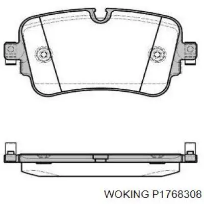 P17683.08 Woking sapatas do freio traseiras de disco