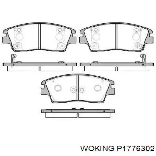 Передние тормозные колодки P1776302 Woking