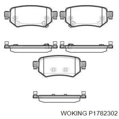 Задние тормозные колодки P1782302 Woking