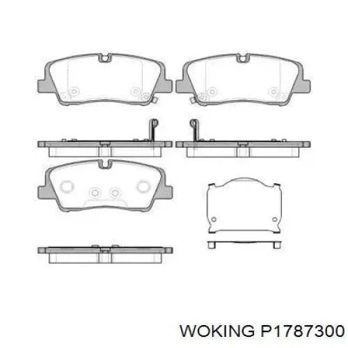P1787300 Woking sapatas do freio traseiras de disco