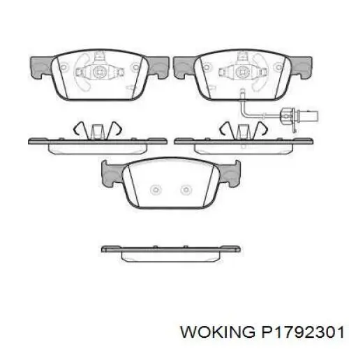 Передние тормозные колодки P1792301 Woking