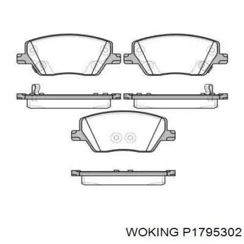 Передние тормозные колодки P1795302 Woking
