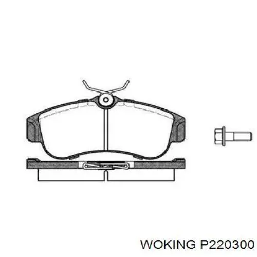 Передние тормозные колодки P220300 Woking