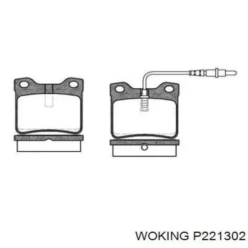 P2213.02 Woking колодки тормозные задние дисковые