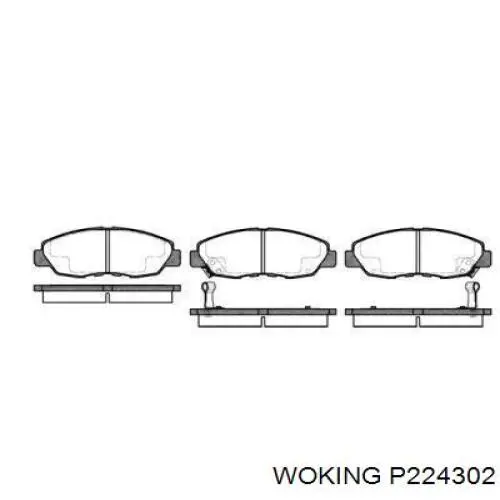 P2243.02 Woking передние тормозные колодки