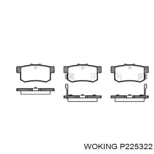 P2253.22 Woking задние тормозные колодки