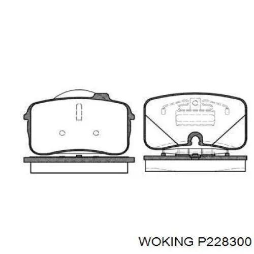 P2283.00 Woking колодки тормозные передние дисковые