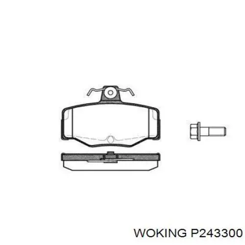 Задние тормозные колодки P243300 Woking