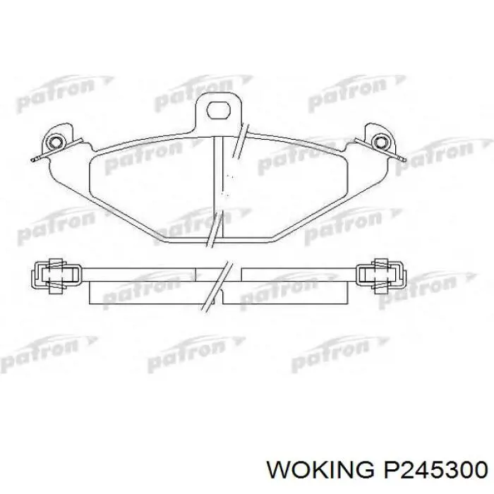 Купить P245300 Woking Колодки тормозные задние, дисковые