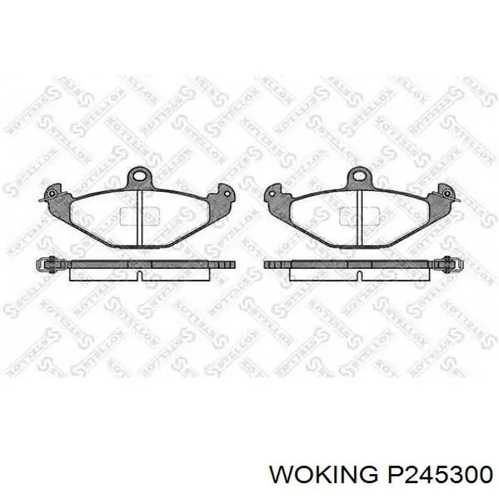 Задние тормозные колодки P245300 Woking