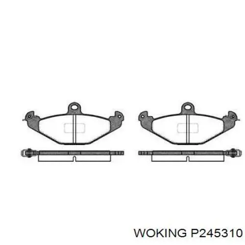 Задние тормозные колодки P245310 Woking