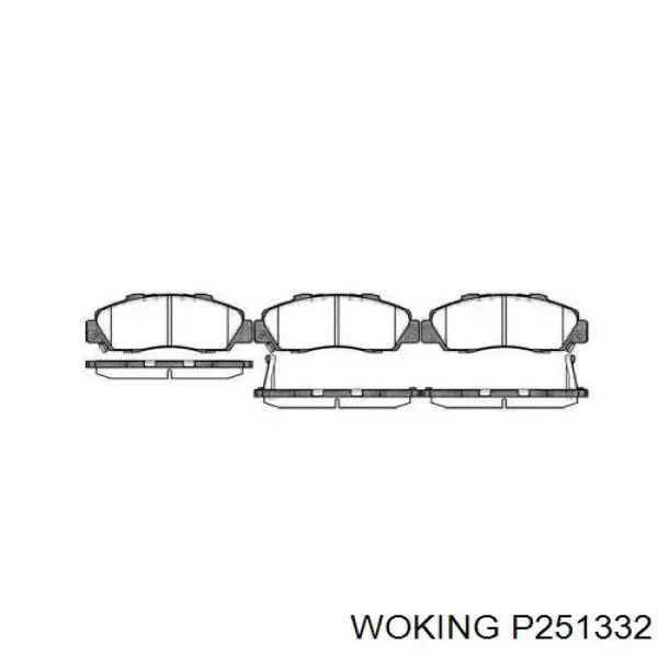 P2513.32 Woking передние тормозные колодки