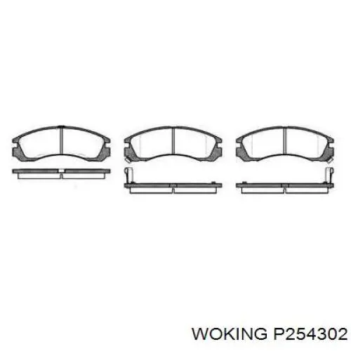 P254302 Woking передние тормозные колодки