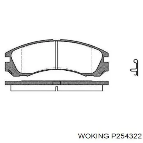 Передние тормозные колодки P254322 Woking