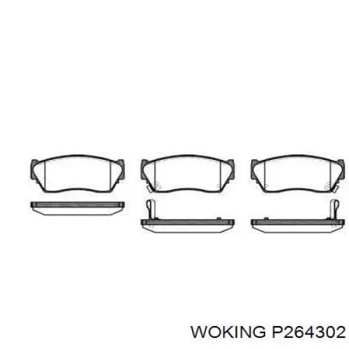 Передние тормозные колодки P264302 Woking