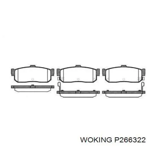 P2663.22 Woking задние тормозные колодки