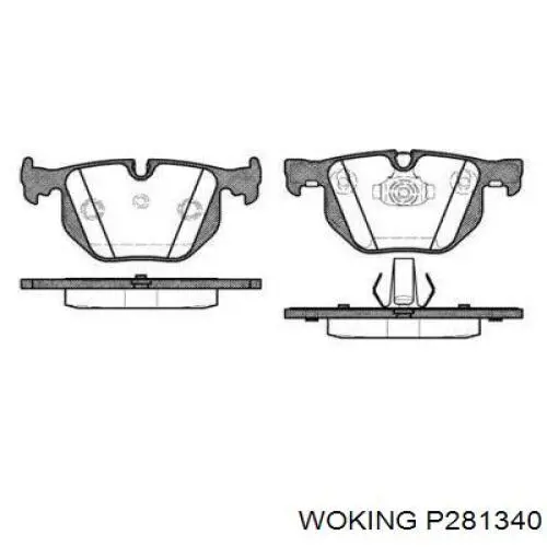 P2813.40 Woking колодки тормозные задние дисковые