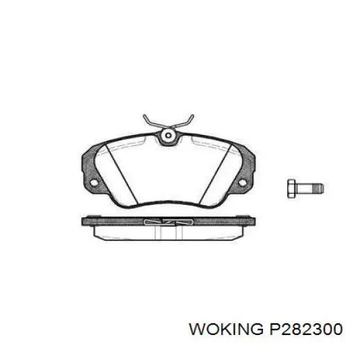 P282300 Woking Колодки передние