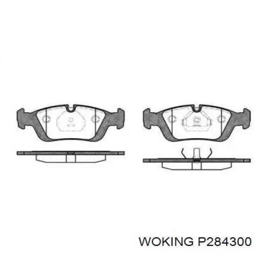 Передние тормозные колодки P284300 Woking