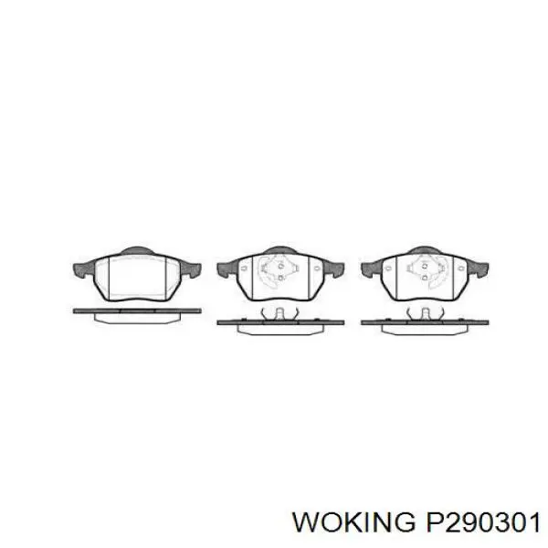 Передние тормозные колодки P290301 Woking