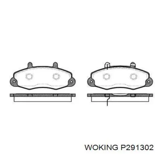 Передние тормозные колодки P291302 Woking