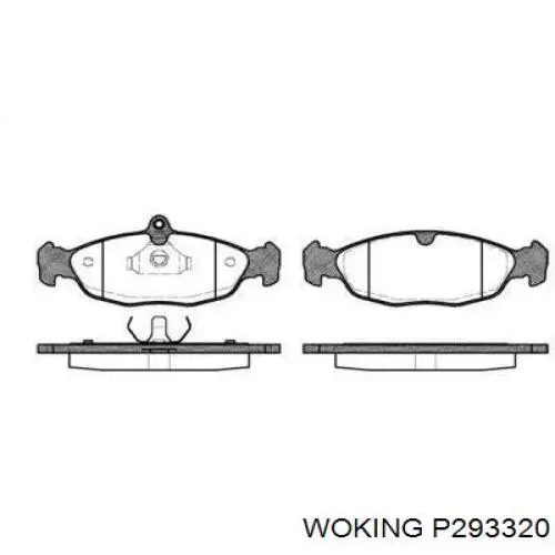 Передние тормозные колодки P293320 Woking