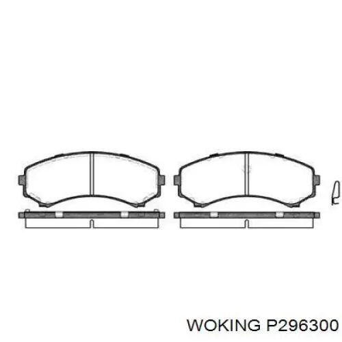 Передние тормозные колодки P296300 Woking