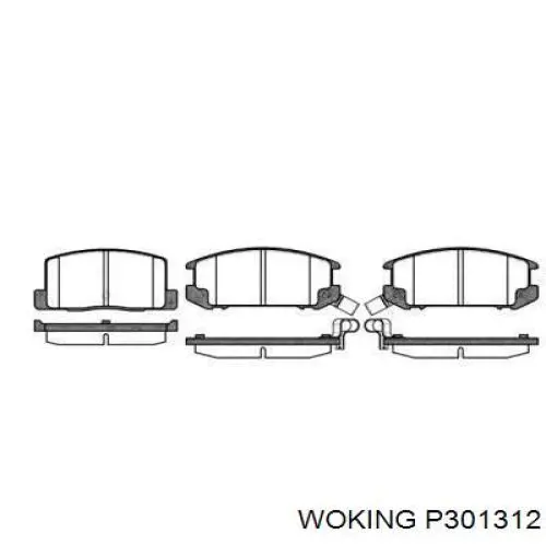 P3013.12 Woking задние тормозные колодки